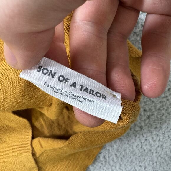 Son Of A Tailor Sweater Mens S Fitted Hi Neck Pullover Merino Wool Lightweight - Picture 7 of 11